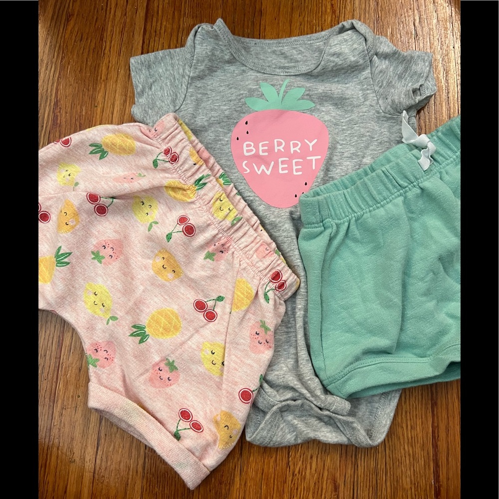 First Impressions Berry Sweet Short Set